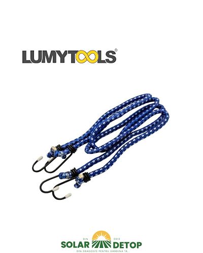 Cordelină elastică cu cârlig 8 × 800 mm, 2 buc., verde Lumy Tools LT82331